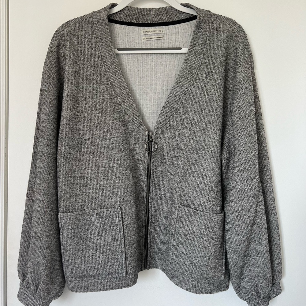 Zip up cardigan style sweater